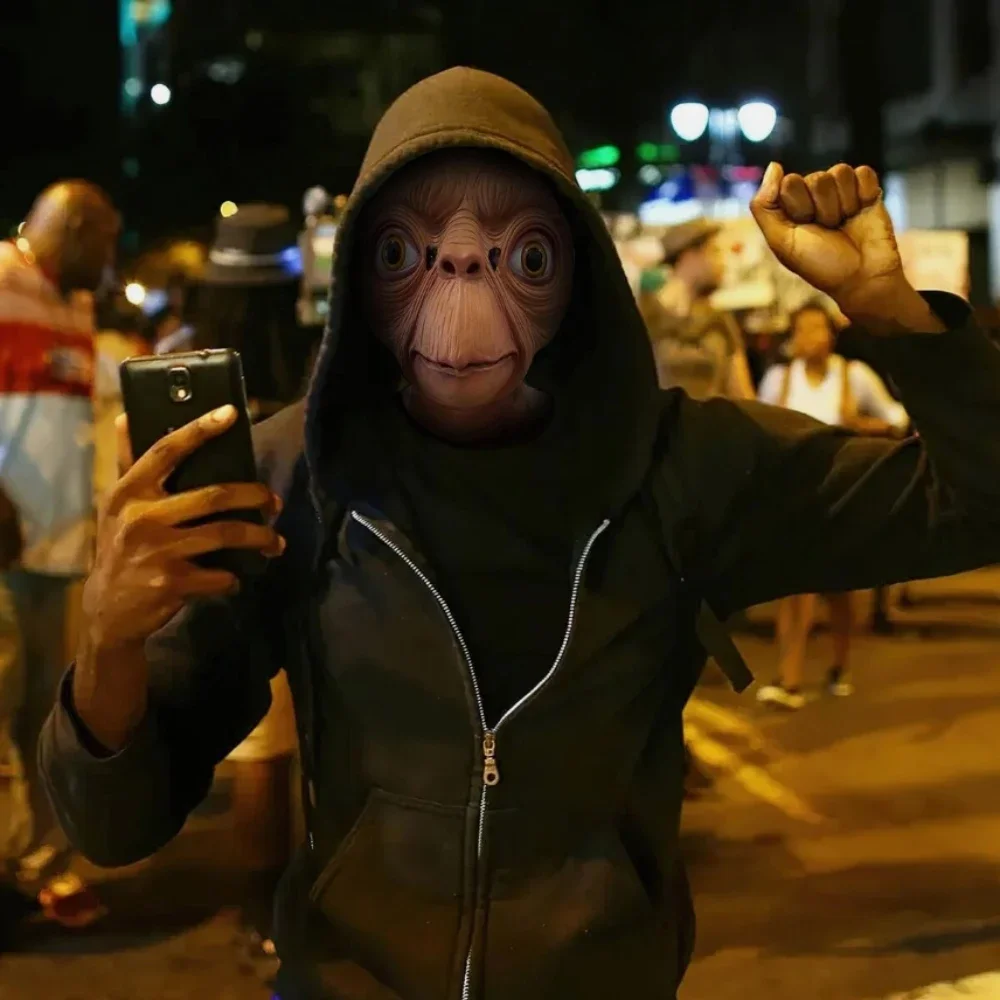 Latex Alien Mask Realistic - The Extra-Terrestrial Cosplay Creepy Alien Full