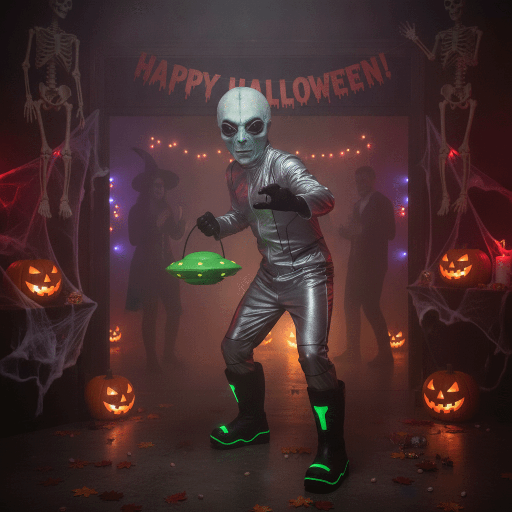 Latex Alien Mask Realistic - Latex Material Alien Mask Green Alien