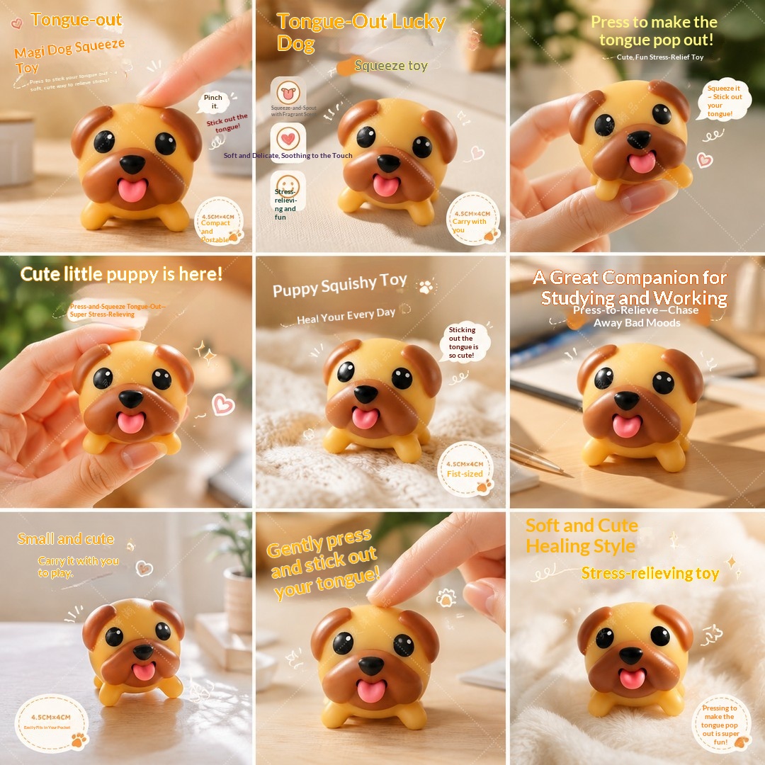 Cute Tongue Out Dog Squishy To - đánh giá và giá Prank Toys