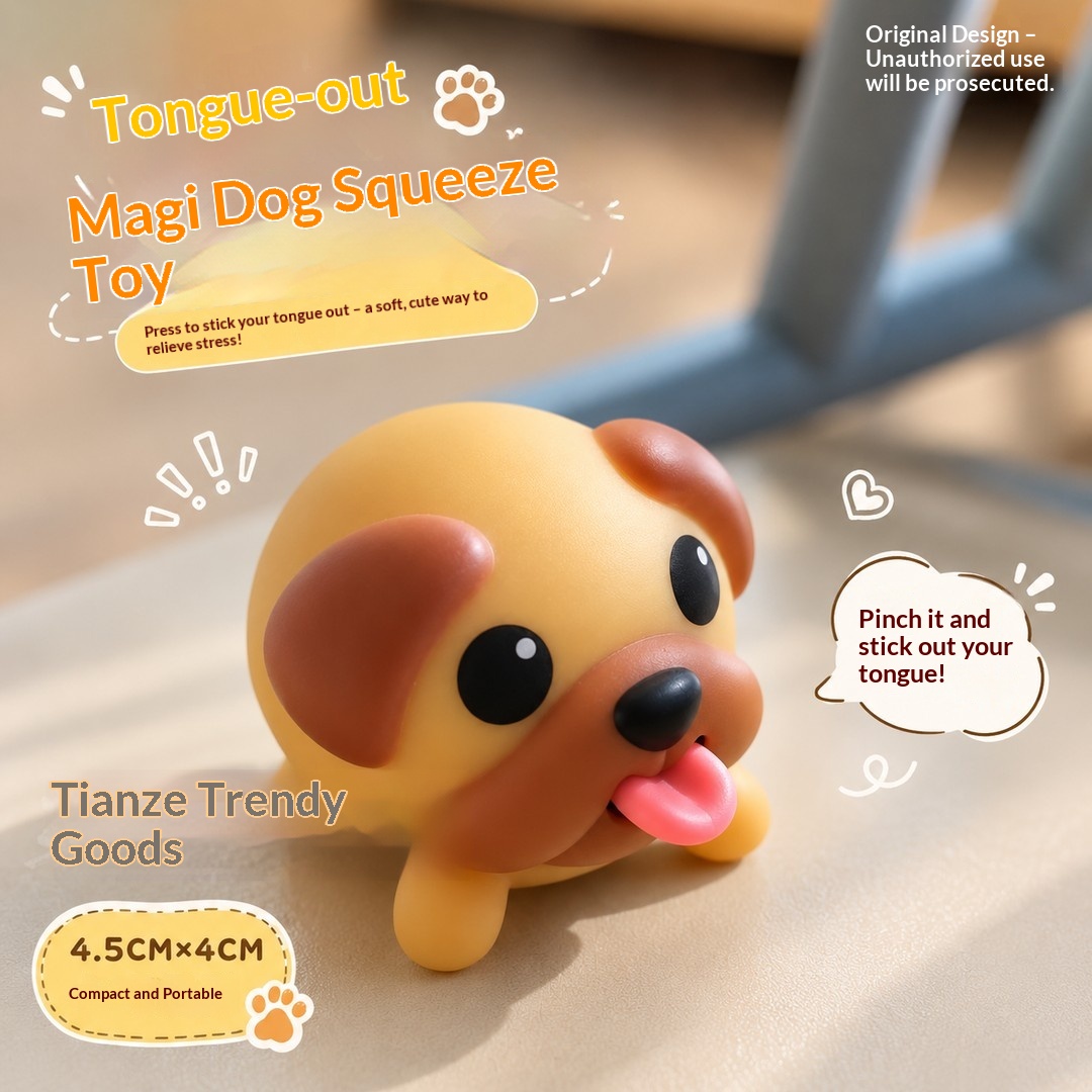 Cute Tongue Out Dog Squishy To - đánh giá và giá Prank Toys