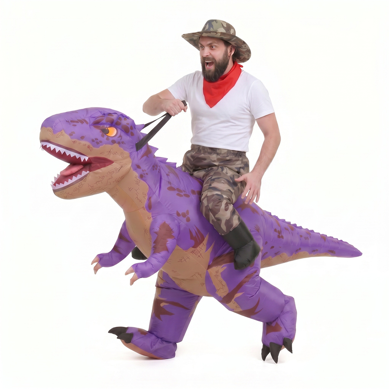 Funny Camo purple T-Rex Inflat - đánh giá và giá Costumes