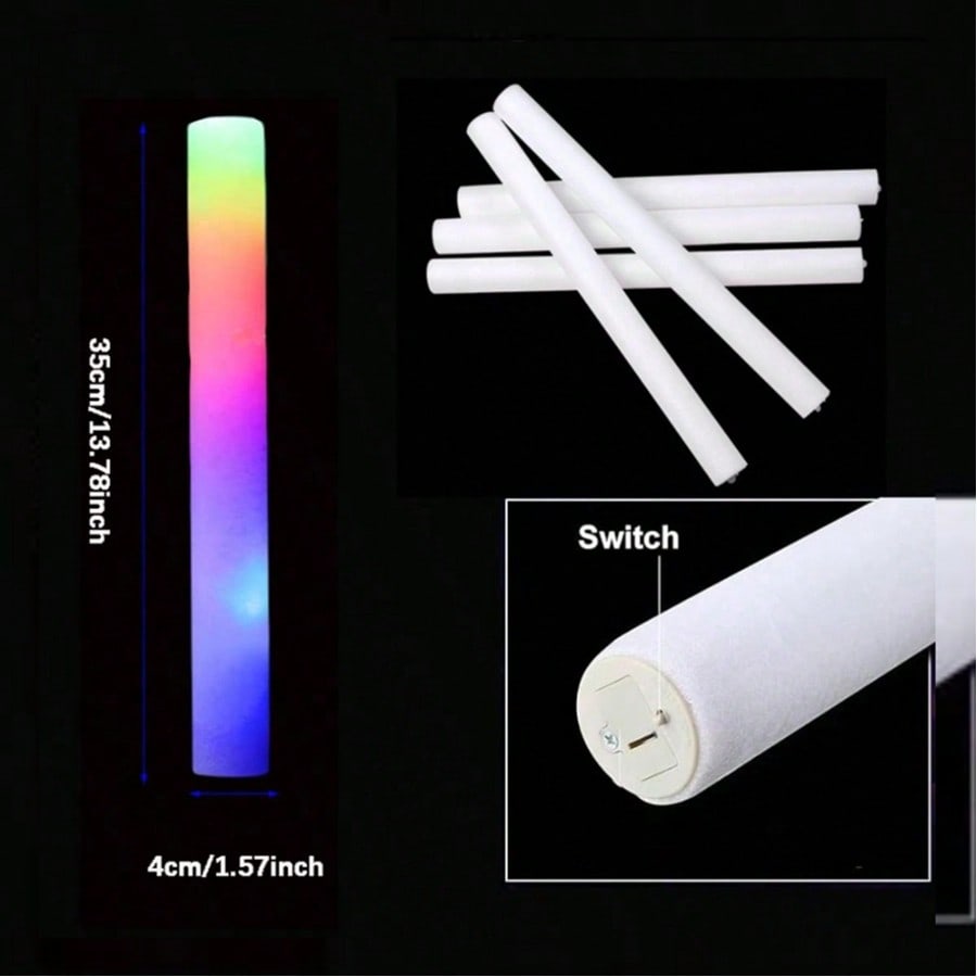 105 PCS Foam Glow Sticks Bulk  - đánh giá và giá Flashing Led Foam Sticks Party