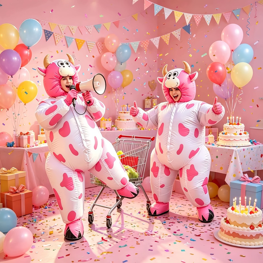 Funny Inflatable Pink Cow Cost - đánh giá và giá Costumes