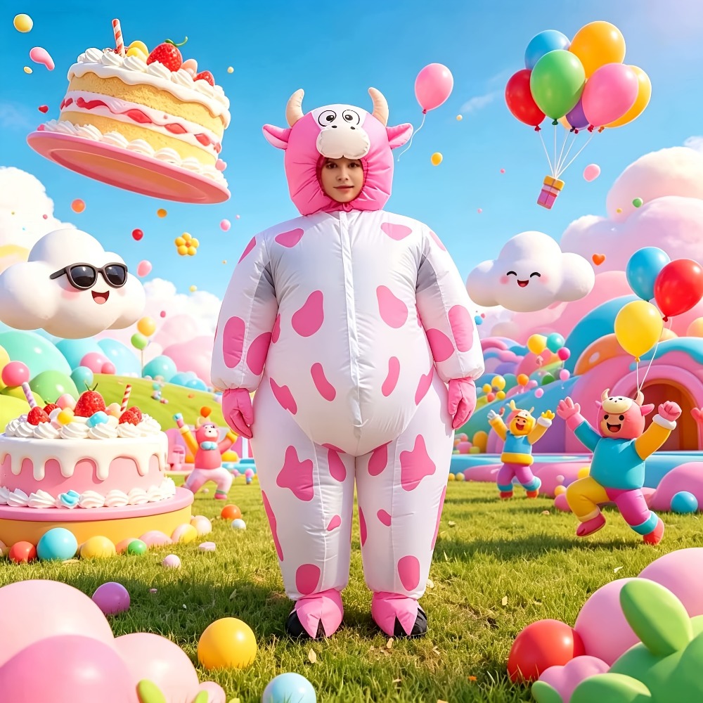 Funny Inflatable Pink Cow Cost - đánh giá và giá Costumes