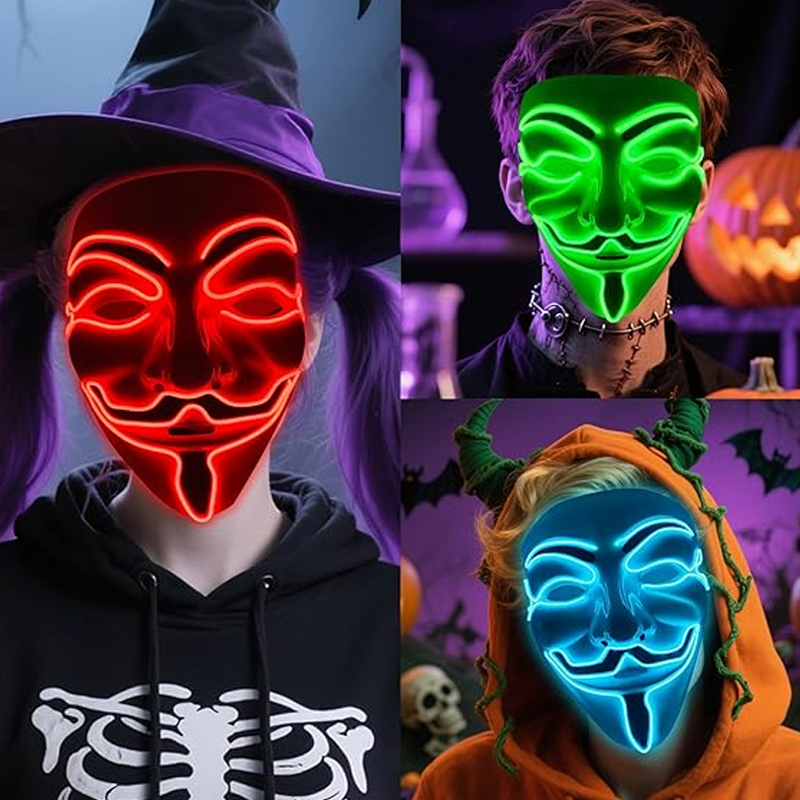 Vendetta LED Mask Movie Theme  - đánh giá và giá Led Purge Mask Halloween