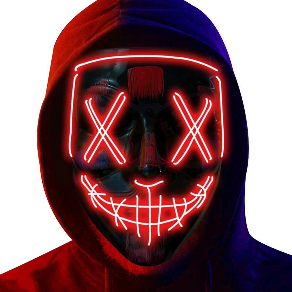 Adult Kids  Halloween Neon Led - đánh giá và giá Led Purge Mask Halloween