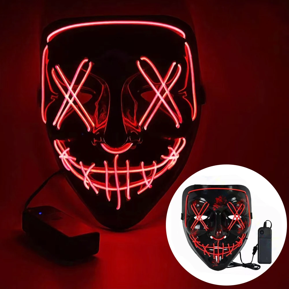 Adult Kids  Halloween Neon Led - đánh giá và giá Led Purge Mask Halloween