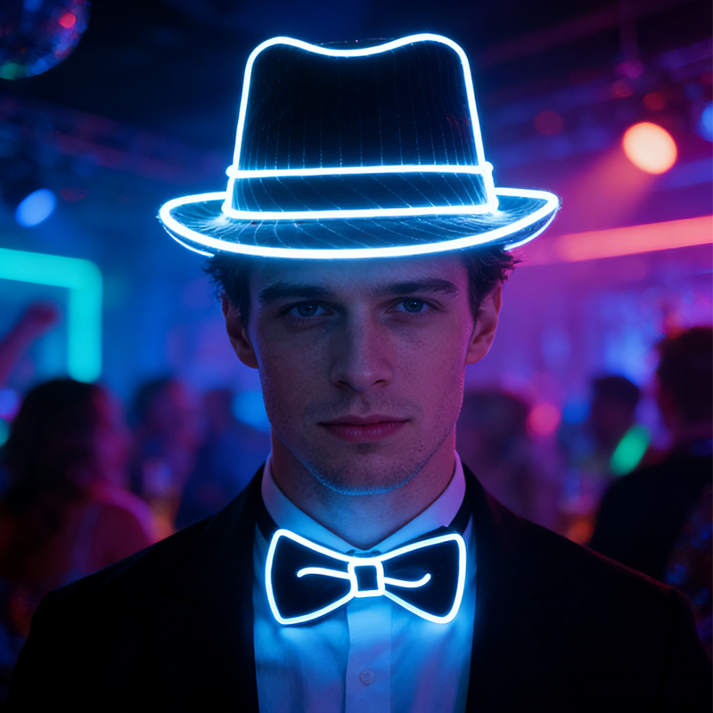 Men Gift Neon EL Wire Glowing  - đánh giá và giá Glow In The Dark Party Glasses