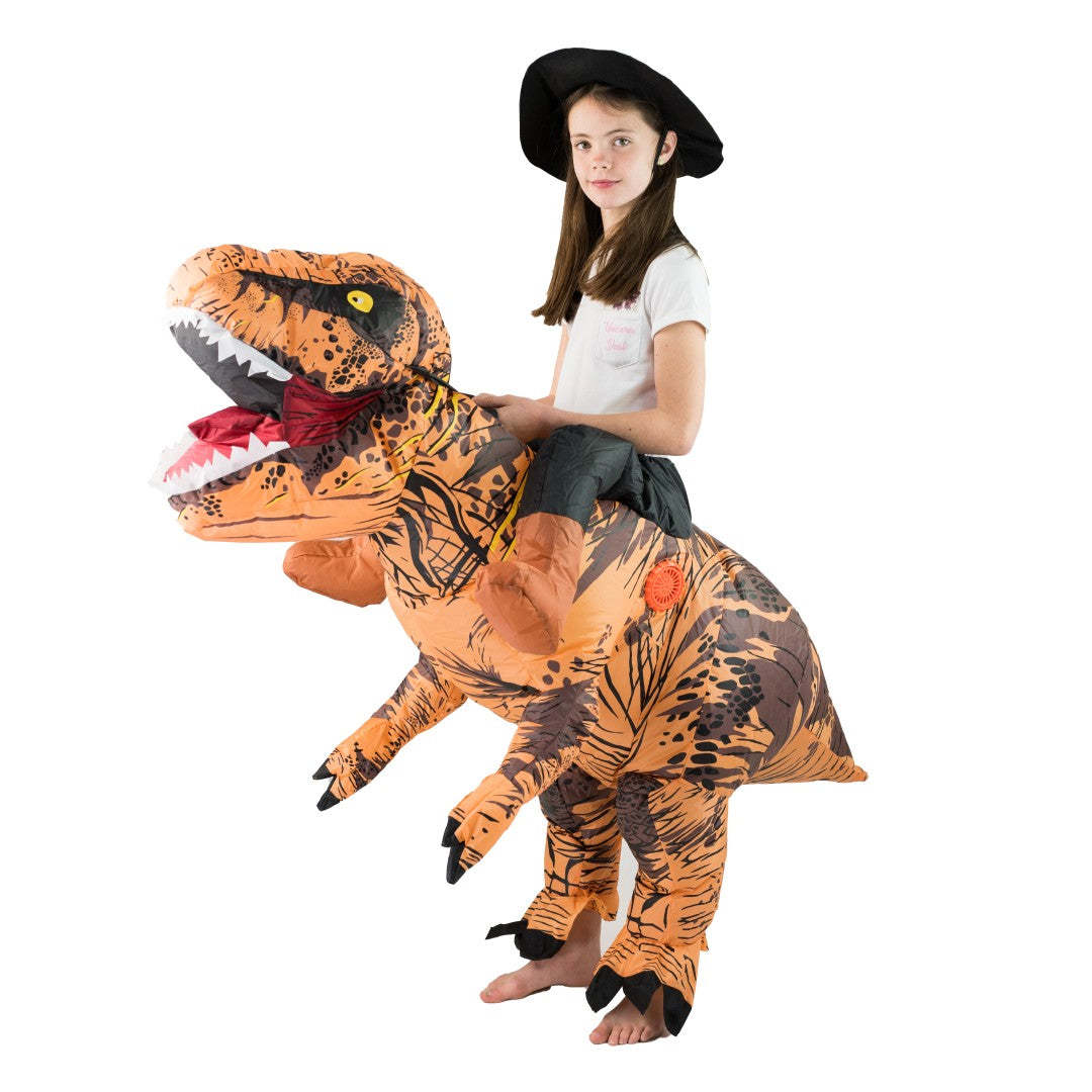 Adult Funny Riding Brown Dinos - đánh giá và giá Inflatable Dinosaur Costume Adult